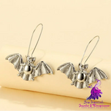 Retro Big Bat Gothic Earrings