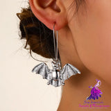 Retro Big Bat Gothic Earrings