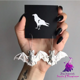 Retro Big Bat Gothic Earrings