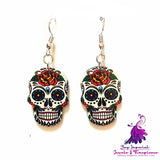 Halloween skull earrings