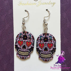 Halloween skull earrings