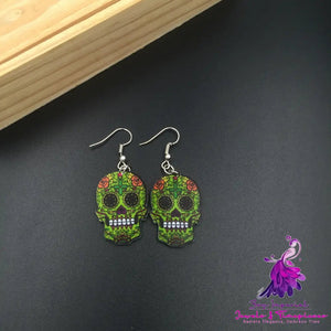 Halloween skull earrings