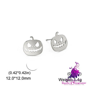 Halloween Pumpkin Stainless Steel Earrings