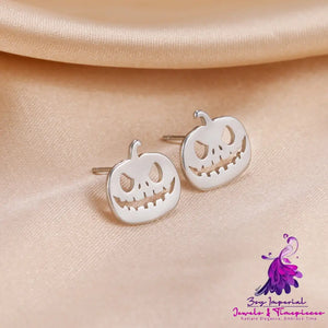 Halloween Pumpkin Stainless Steel Earrings