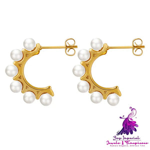 Hong Kong Style Retro Spring And Summer All-match Earrings