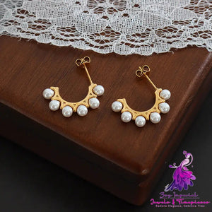 Hong Kong Style Retro Spring And Summer All-match Earrings