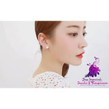 Classic Korean Shell Sterling Silver Needle Earrings