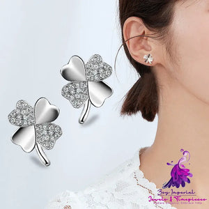 Lucky Clover Love Stud Earrings