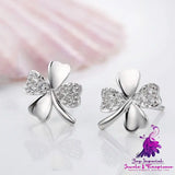 Lucky Clover Love Stud Earrings