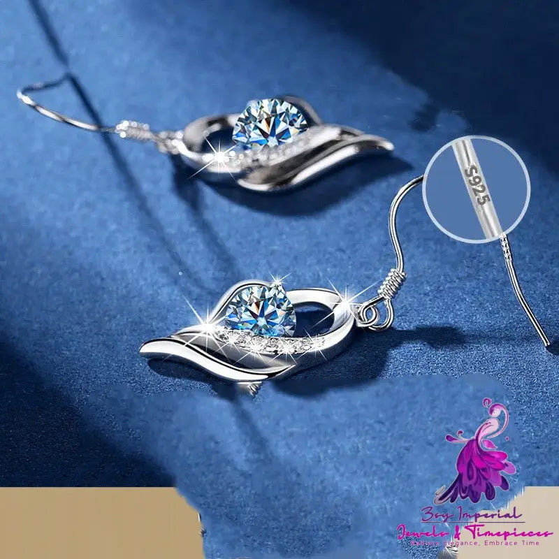 Mosang Diamond Sterling Silver Earrings