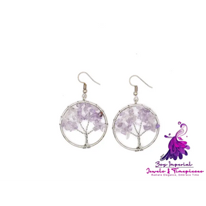 Crystal Tree Wishing Tree Earrings