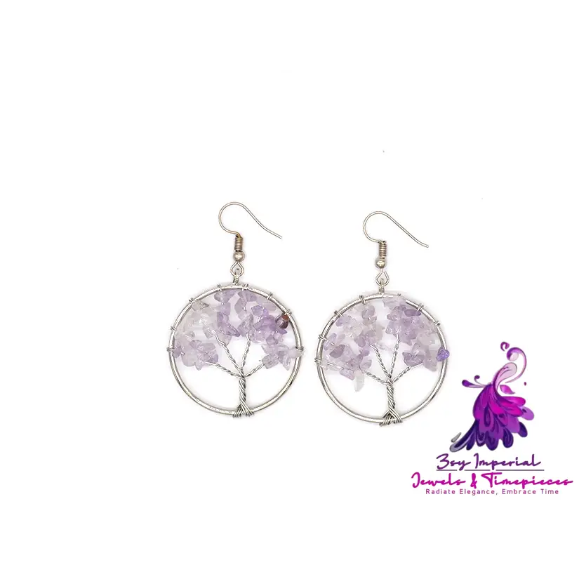 Crystal Tree Wishing Tree Earrings