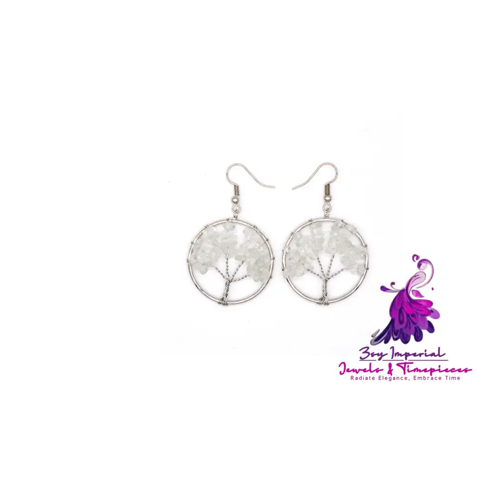 Crystal Tree Wishing Tree Earrings