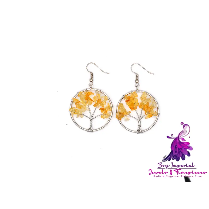 Crystal Tree Wishing Tree Earrings