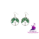 Crystal Tree Wishing Tree Earrings