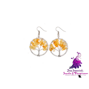 Crystal Tree Wishing Tree Earrings