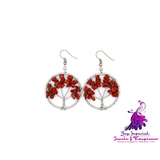 Crystal Tree Wishing Tree Earrings