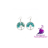 Crystal Tree Wishing Tree Earrings