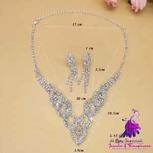 Three-piece Necklace Earrings Set