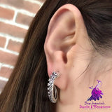 Retro Silver Octopus Tentacle Earrings