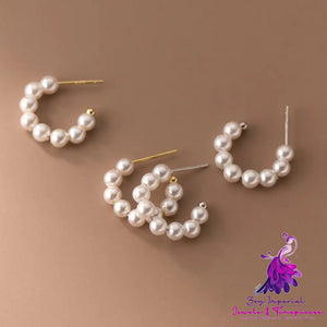 Pearl C-shaped Earrings