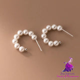 Pearl C-shaped Earrings