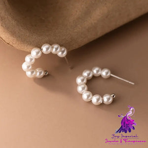 Pearl C-shaped Earrings