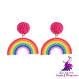 Rainbow Rice Bead Earrings