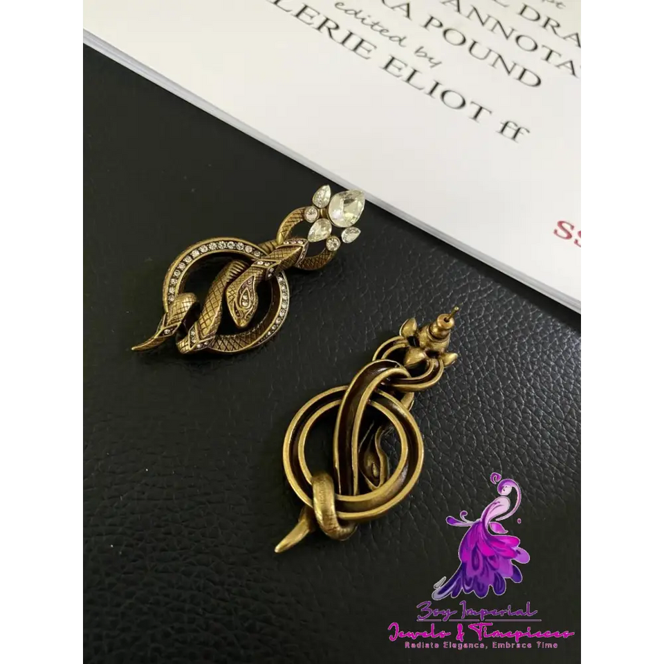 Retro Exaggerated Snake Earrings