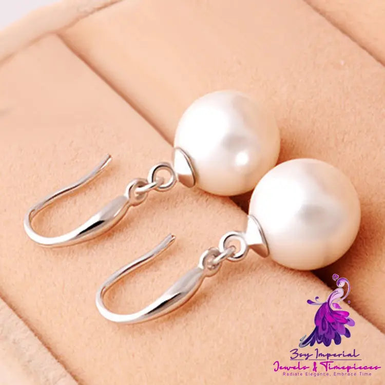 Round Pearl Earrings for Women