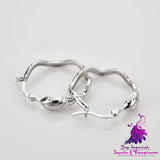 S925 Sterling Silver Large Ring Snake Earrings