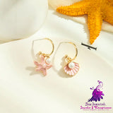 Elegant Shell Pearl Earrings