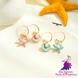 Elegant Shell Pearl Earrings