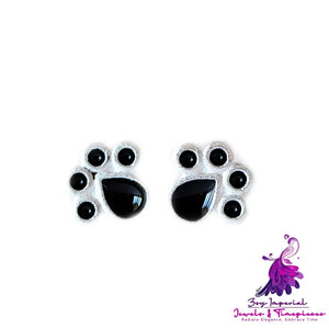 Silver LittleFootprintClaw Earrings