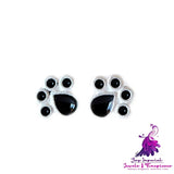 Silver LittleFootprintClaw Earrings