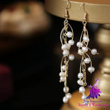 Long Tassel Pearl Earrings