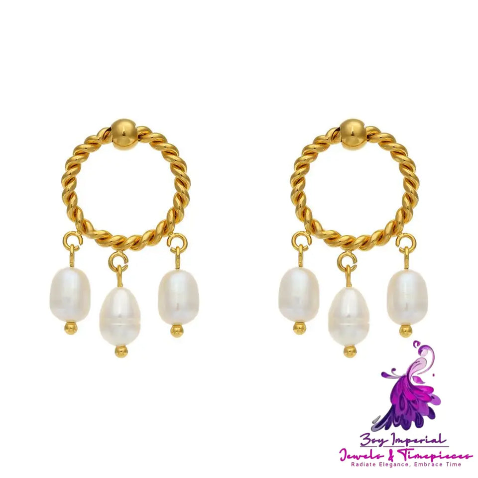 Twist Twisted Pearl Earrings