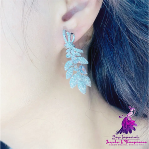 Fashion Zircon Flower Earrings