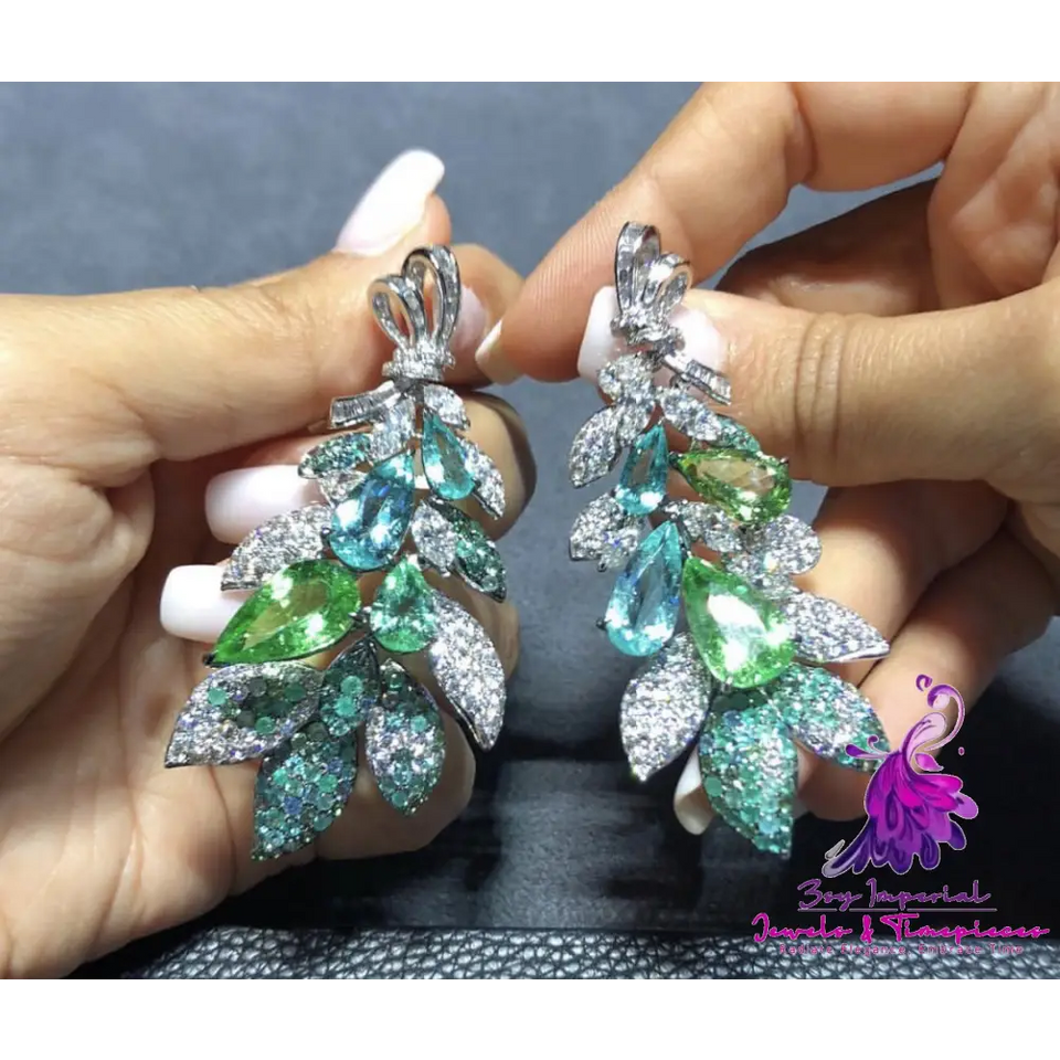 Fashion Zircon Flower Earrings