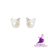 Cat Ears Freshwater Pearl Earrings