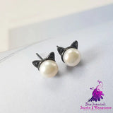 Cat Ears Freshwater Pearl Earrings