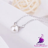 Pearl Cat Ears Short Necklace