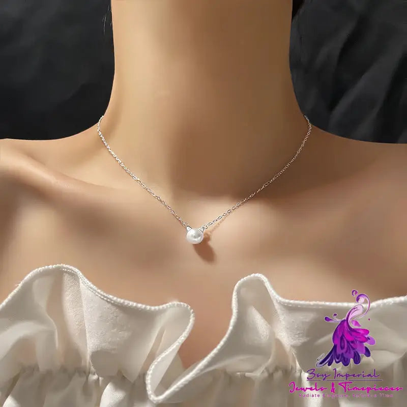 Pearl Cat Ears Short Necklace