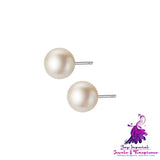 Silver Pearl Earstuds