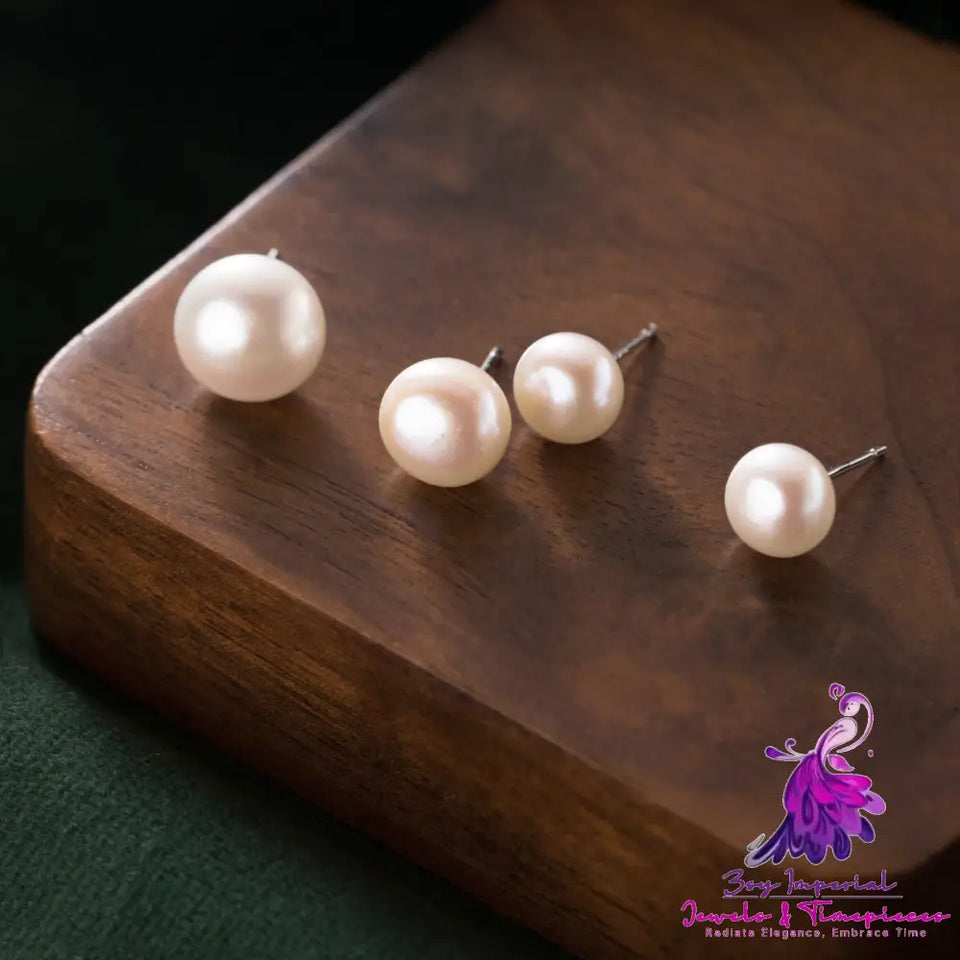 Silver Pearl Earstuds