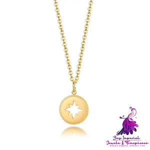 Eight Awn Star Hollow Necklace