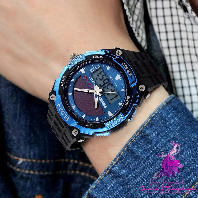 Fashion Solar Waterproof Electronic Watch