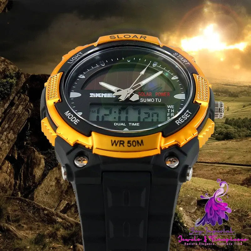 Fashion Solar Waterproof Electronic Watch