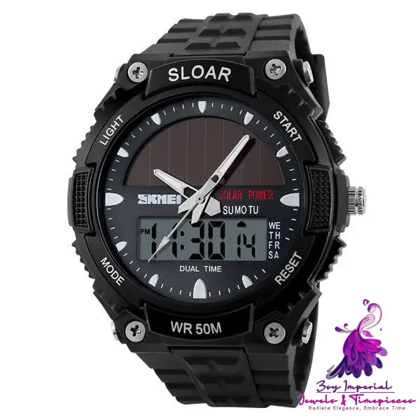 Fashion Solar Waterproof Electronic Watch