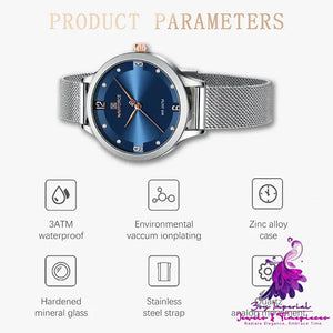 Electronic Mesh Waterproof Quartz Watch